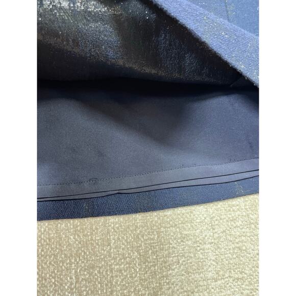 Theory Women’s Size 4 Blue Wool Blend Side Zip Lined Pencil Skirt Career Office - Picture 7 of 8